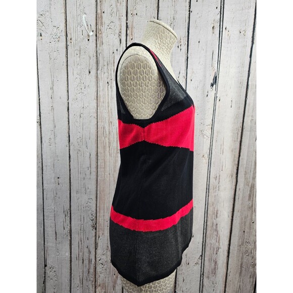 ALK Women's L Belldini Red & Black Sleeveless Tank Top Sweater Vest Shell NEW - Picture 4 of 8